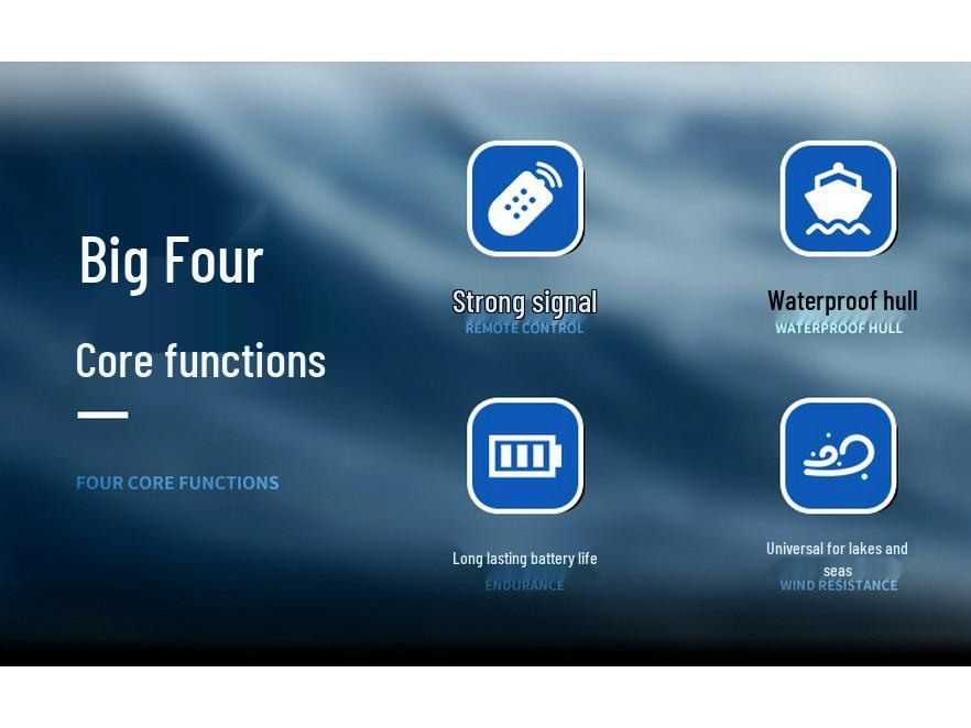High-Power 500m Intelligent Remote Control Fishing Bait Boat