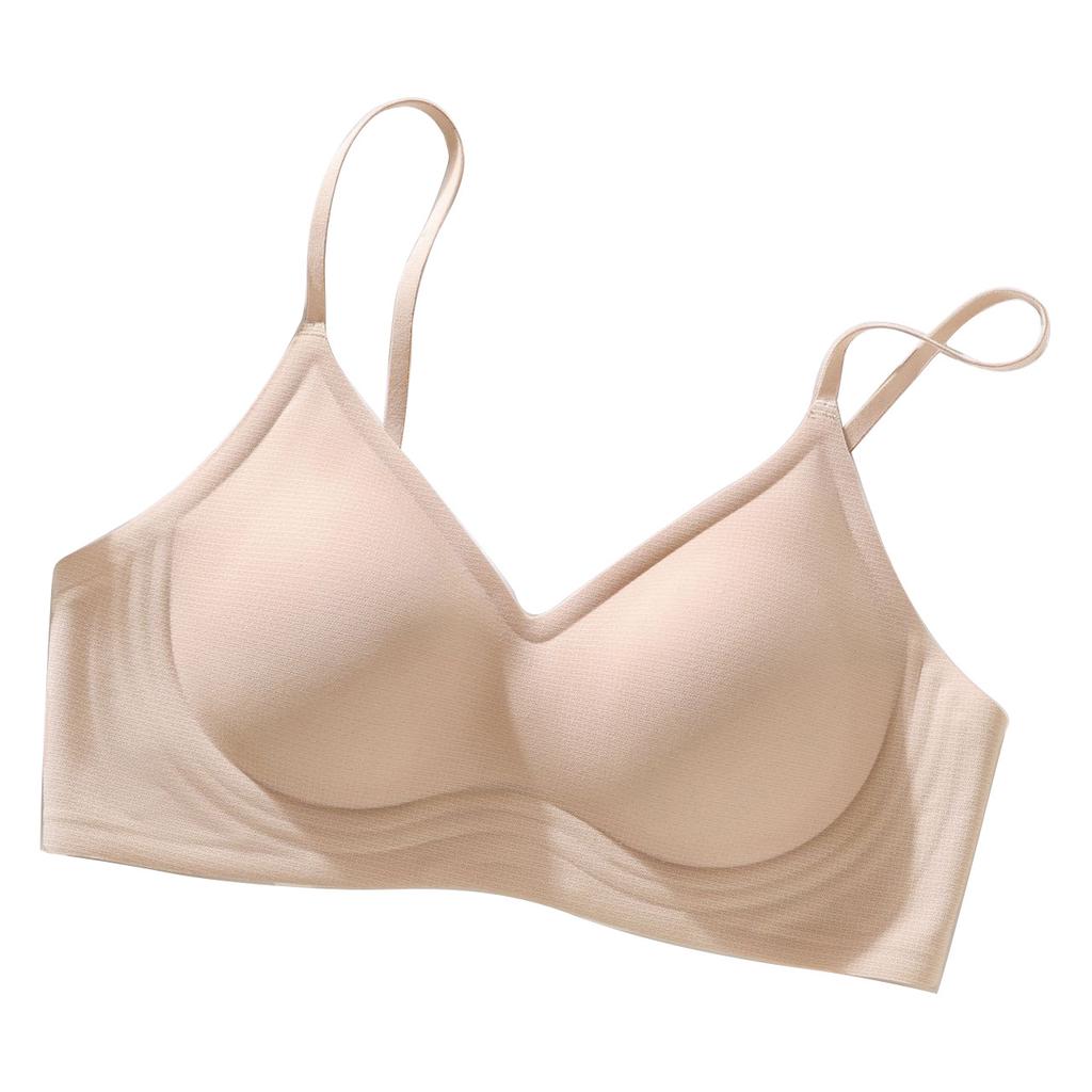 W Seamless Thin Shouler Strap Beautiful Back Support Full Fixe Cup Bra