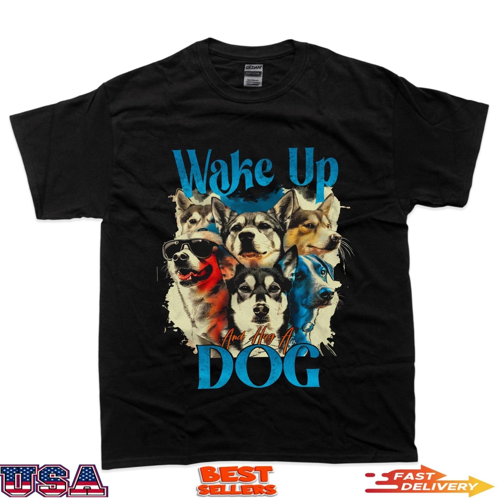 Hug A Dog Siberian Husky Pet Lover T-Shirt XL