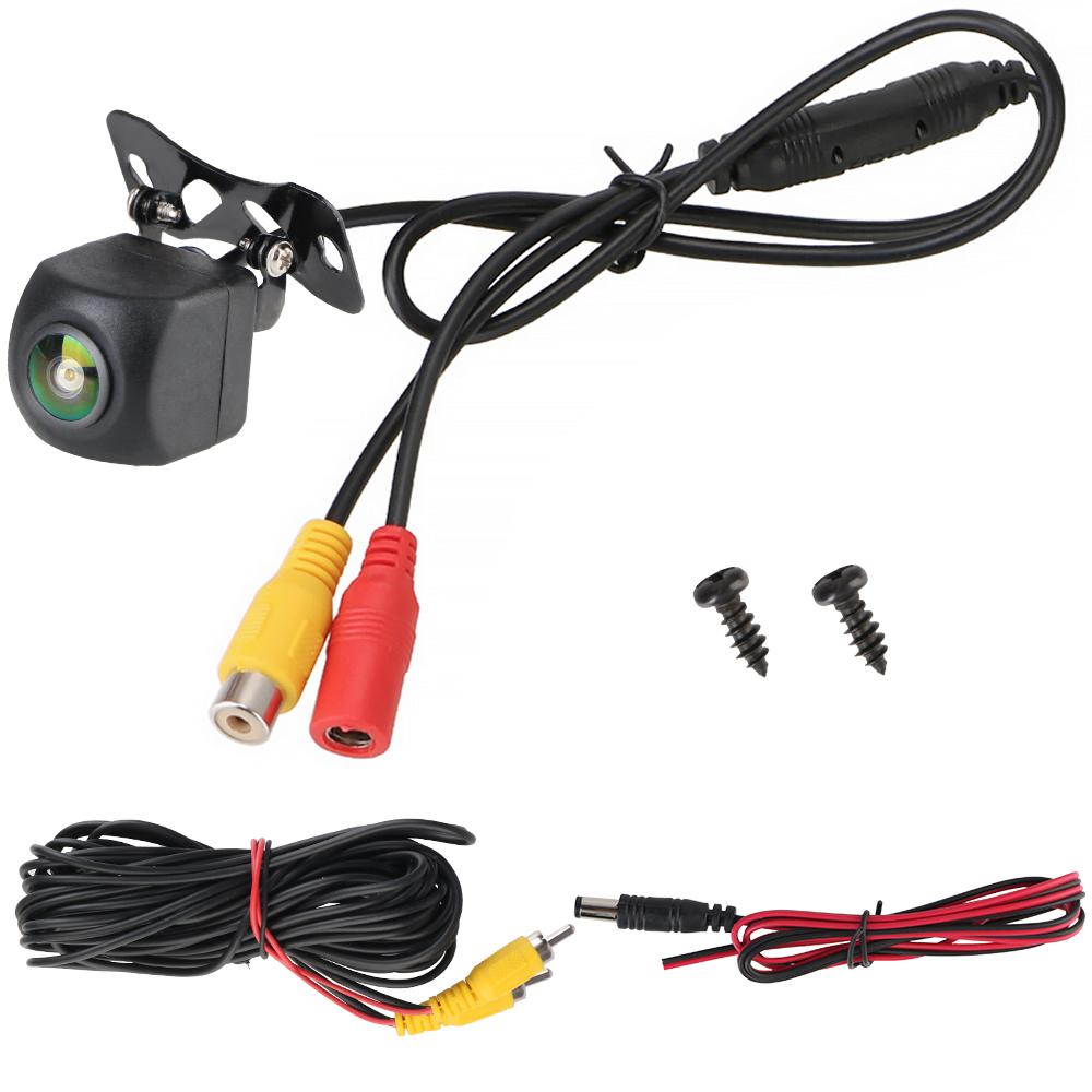 

Светодиодная камера заднего вида ночного видения для автомобиля 720P/1080P, резервная камера заднего вида, водонепроницаемый объектив 12 В, комплект помощи при парковке с эффектом рыбьего глаза чёрный