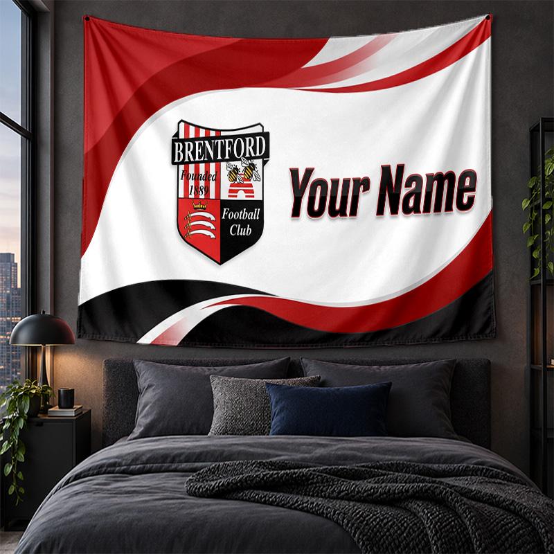 Personalized Tapestry Wall Hanging Brentford Football Pattern Art Background Cloth