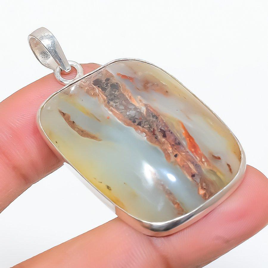 

Chrysoprase Gemstone Handmade 925 Steling Silver Jewelry Pendant 1.97 SU-9656