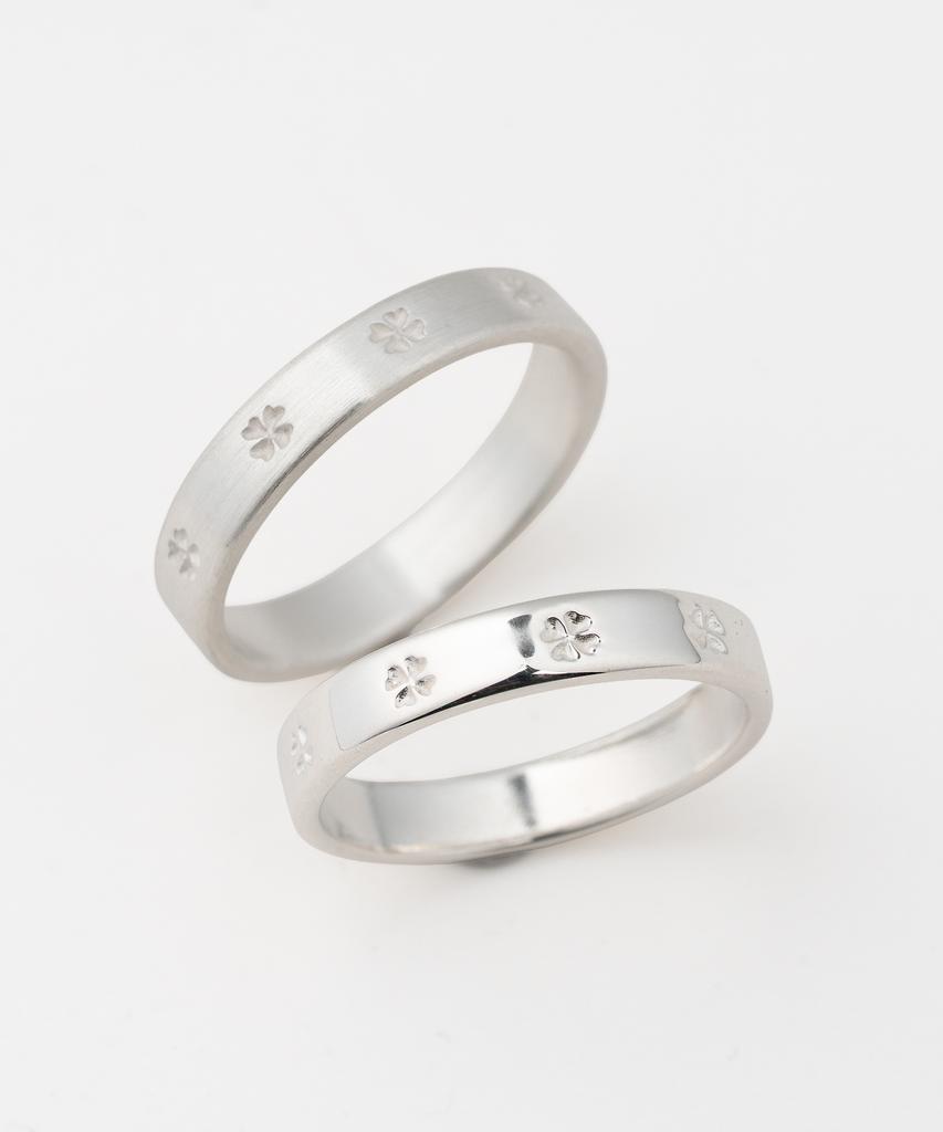 Graynoise Clover Simple Rail Ring W (925 Silver)
