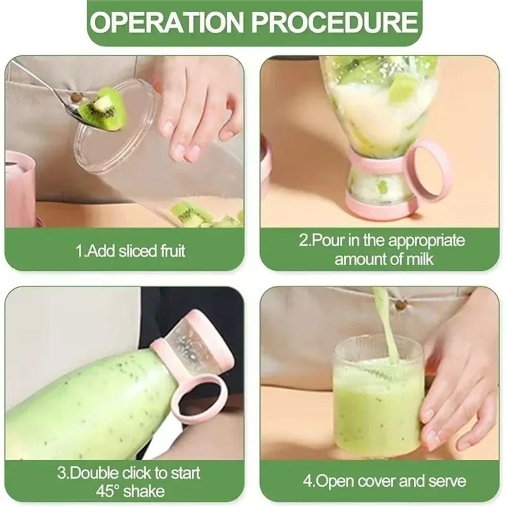 Rechargeable Electric Juicer 420ML Smoothie Maker Practical Electric Fruit Blender  Milkshake