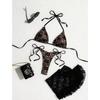 Women S Sexy Lace Multi Layer Three Piece Bikini Swimwear Set