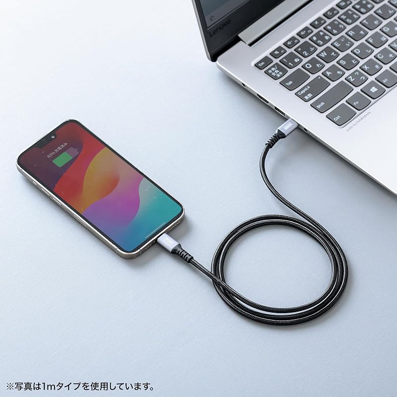 Sanwa Supply USB 2.0 Type-C cable (C-C/straight/60W/0.5m) KU-CCP6005TK