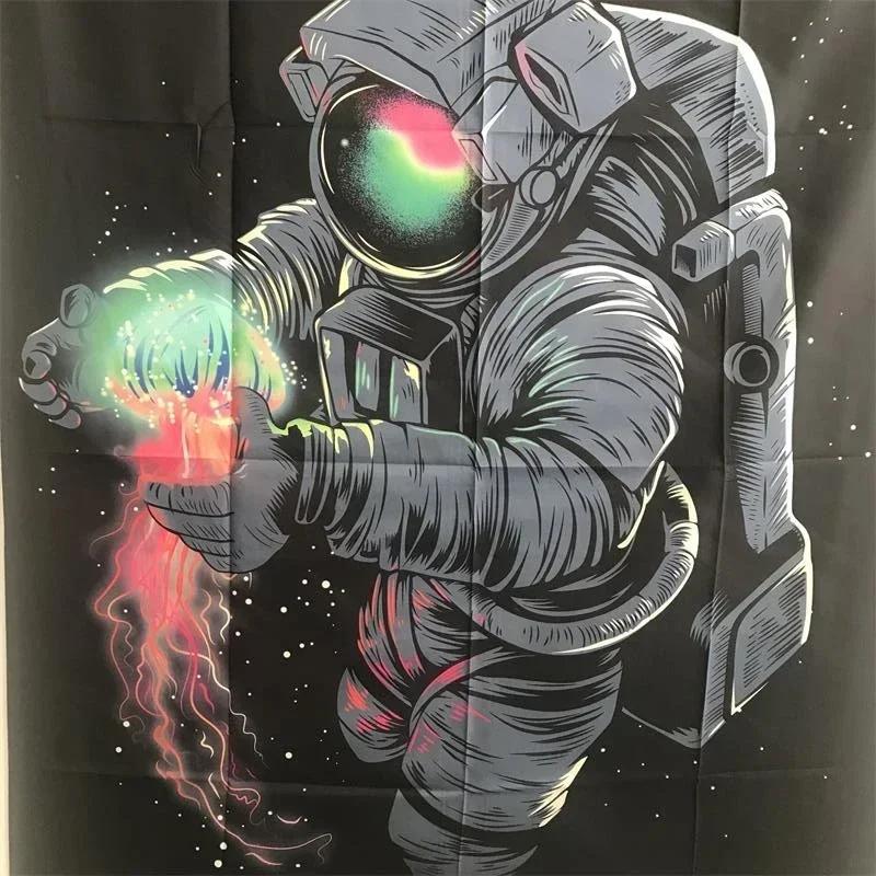 Clear Printed Astronaut Wall Hanging Tapestry Table Cloth Beach Throw Towel Beach Blanket