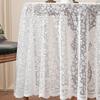 Stylish Floral Lace Round Tablecloth Table Cover Stains Resistant Fabric Multipurpose Use For Kitchen Office Wedding