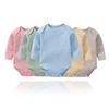 Jumpsuit Romper Baby Boy Boy Clothing Long Sleeve Newborn Spring Casual Round Neck Colorful Years Cotton 9296 Blue [Misia Luxury] Children's 0-2