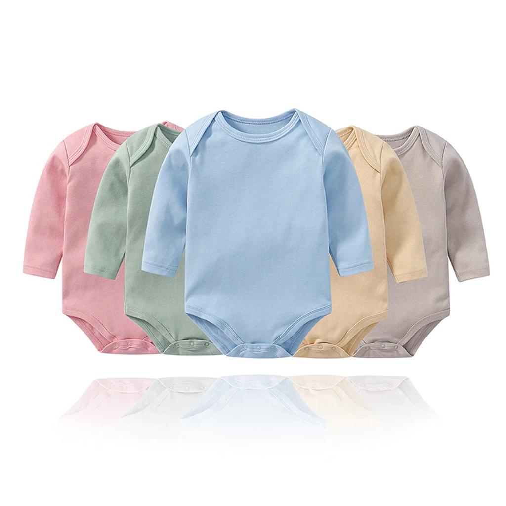 Jumpsuit Romper Baby Boy Boy Clothing Long Sleeve Newborn Spring Casual Round Neck Colorful Years Cotton 9296 Blue [Misia Luxury] Children's 0-2