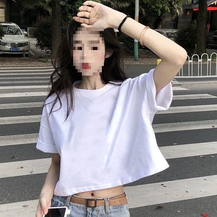 

Korean Style Slim Fit Velvet Turtleneck Long Sleeve T-Shirt for Autumn/Winter White Short Style 012