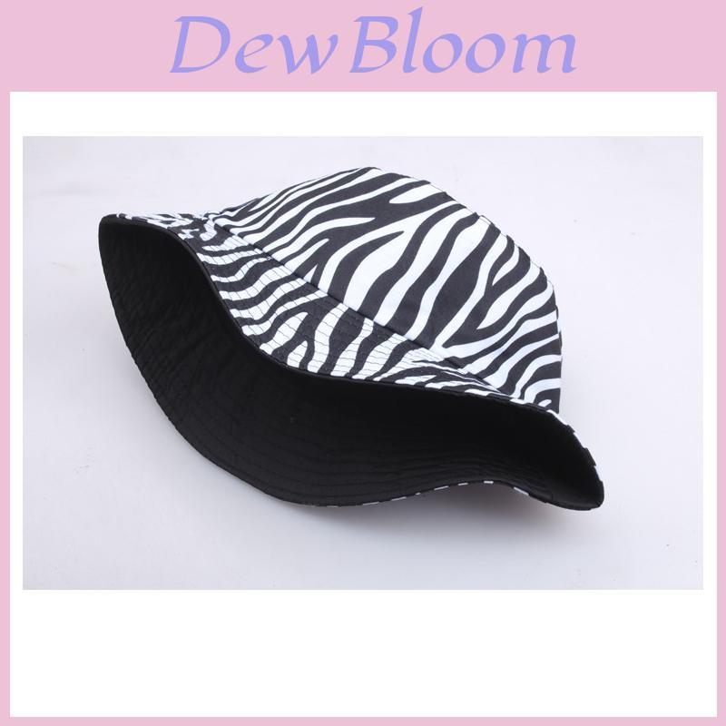 Fisherman Hat Women Zebra Print Sun Protection Summer Bucket Hat For Face Shade