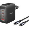 Intenso W140A3C + C520C černá USB nabíječka 140 W 3x USB-C®, 1x USB-A QC 4+, USB PD 3.1, PPS černá vnitřní GaN, USB Po