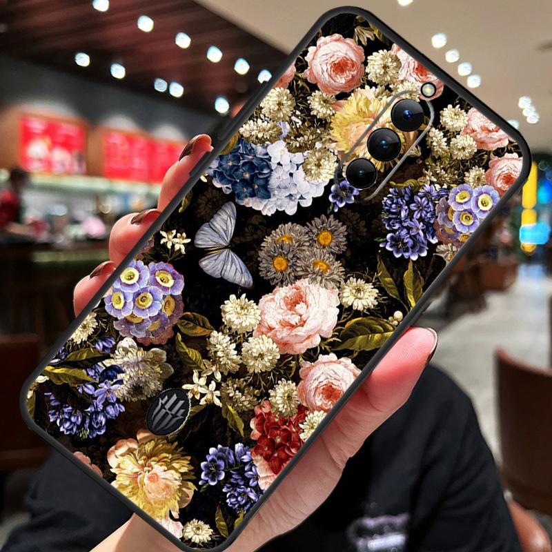 Mitternachtsblumen Hülle Für ZTE Nubia Red Magic 10 Air 7 6S 7S Pro Red Magic 11 10 9 8 8S 9S 10S Pro Plus Abdeckung
