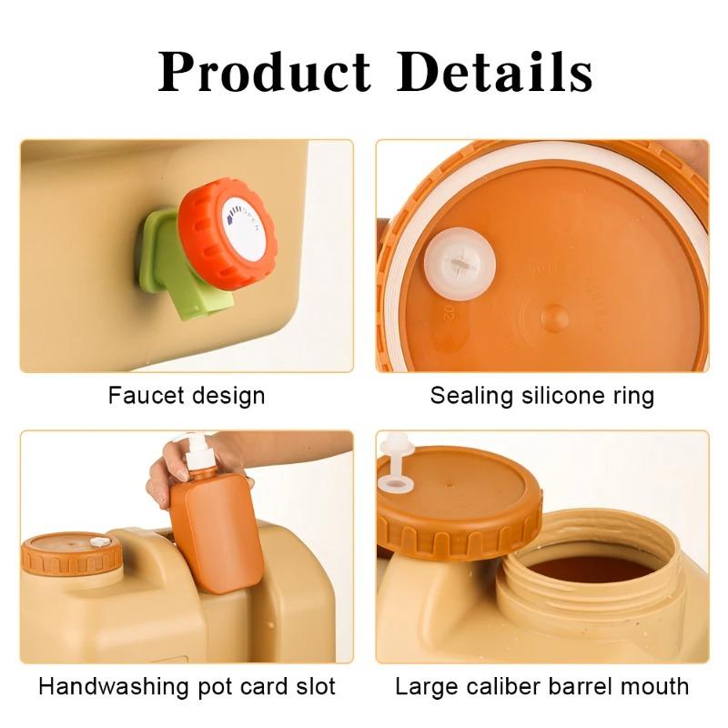 20L Portable Camping Water Jug with Spigot and Soap Dispenser BPA Free Water Storage Tank for Camping Fishing Picnic Hiking