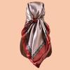 High Quality Silk Scarf Women Print Hair Neck Square Office Ladies Shawl Bandanna Muslim Hijab Handkerchief Muffler Foulard 90CM