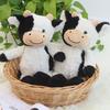 1PC Plush Animal Toys Smiling Cow Doll Home Decoration Doll Holiday Birthday Gift