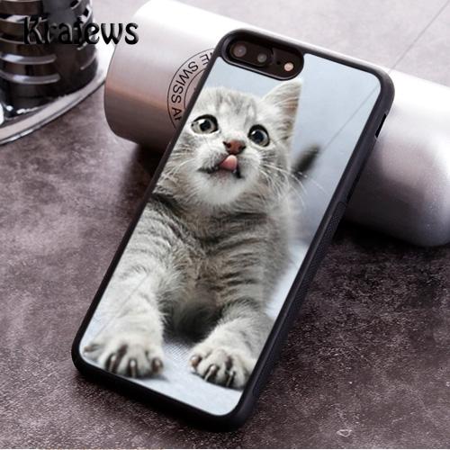 Krajews Cute Adorable Kittens Soft Phone Cases For iPhone 17 Air 16 15 14 11 12 13 Pro MAX Plus cover coque