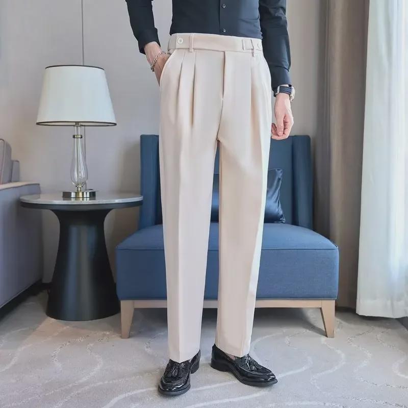 Bügelfreie Herrenhose High-End Slim Fit Schwarz - Casual und Business Trend