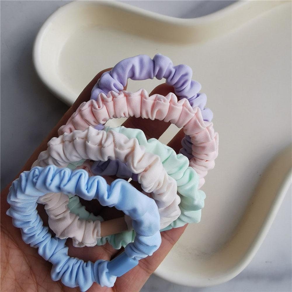 

5 шт. Корейские конфетные цвета Однотонные Мягкие Эластичные Резинки для волос Веревка Скранчи для женщин Девушек Спорт Хвост Держатель Аксессуары для волос