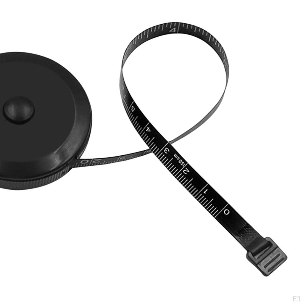 Portátil Macio para Corpo Tecido Costura Alfaiate Tricô Preto Dupla Face Medição