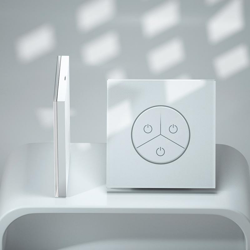 Smart WiFi Touch Switch Panel with Voice Control, Mijia Compatible, Mobile Remote Function, 86 European Standard