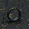 Chiba Lux Black Lightning Ring: Unique Open Design for Couples