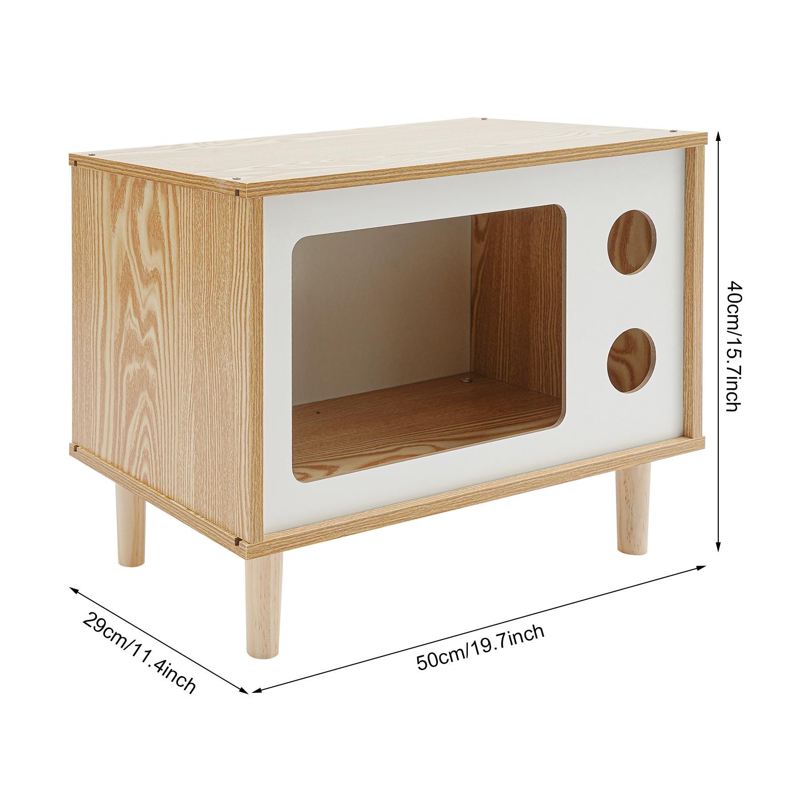 

Semi-Enclosed Waterproof Cat House - Indoor/Outdoor Cat Bed with Flat Roof Rest Area Stackable Design (66LBS Load)