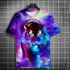 Animal Men's T-shirt 3d Tiger Print Men's Tops Casual Short Sleeve Simple T-shirt Summer Round Neck T-shirt Men's Ultra Clothing
