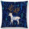 Animal Tale Spring Floral Garden Pattern Sofa Throw Pillow Case Bear Fox Unicorn Bear Birds Flower Leaf Fantasy Cushion Cover