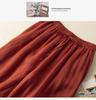 2026 New Women's High-Waisted Wide-Leg Skirt Pants - Breathable, Thin Cotton Linen for Summer