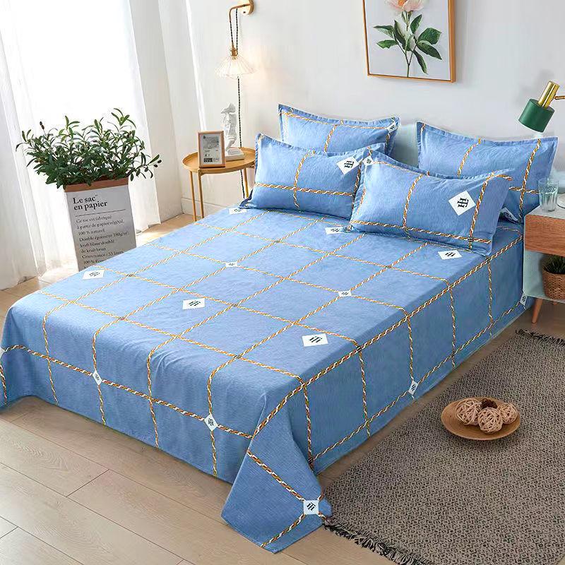 Flannel Cartoon Bed Sheet for Student Dormitory - Single/Double Bed, Free Shipping