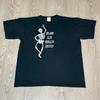 Y2K 2000s Skeleton Funny Graphic Tee Black Large Humor