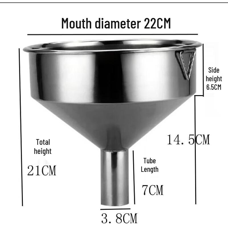 Jing Yu Heng 22CM Stainless Steel Funnel