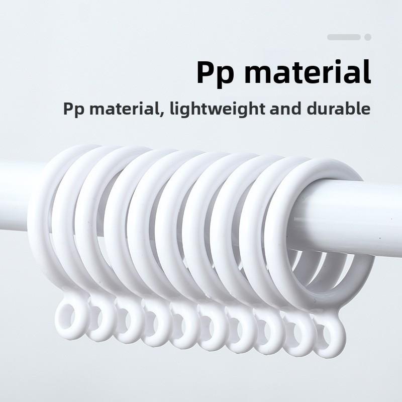 Hooks Curtain Shower Pp Material Gourdshaped Curtain Rings For Decor Bathroom