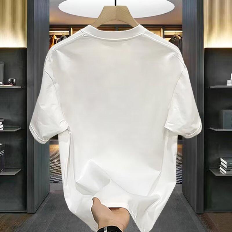 Trendy Brand Short-Sleeved Pure Cotton Men'S Printed T-Shirt Trendy Men'S And Women'S Versatile Round Neck T-Shirt Men'S