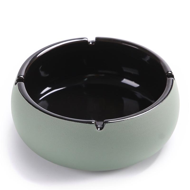 Stoneware ashtray ceramic cigarette butt storage jar home office smoke tank gift safety model with lid