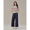 INMAN Women's Cropped Wide-Leg Tencel Denim Jeans