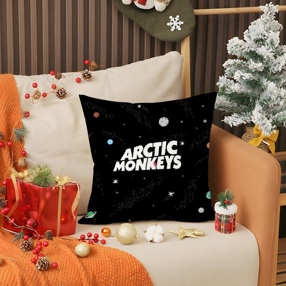 Hot A-Arctic Monkeys Brand Pillow Case Anti-dustmite Pillow Invisible zipper silky short plush Sofa cushion cover