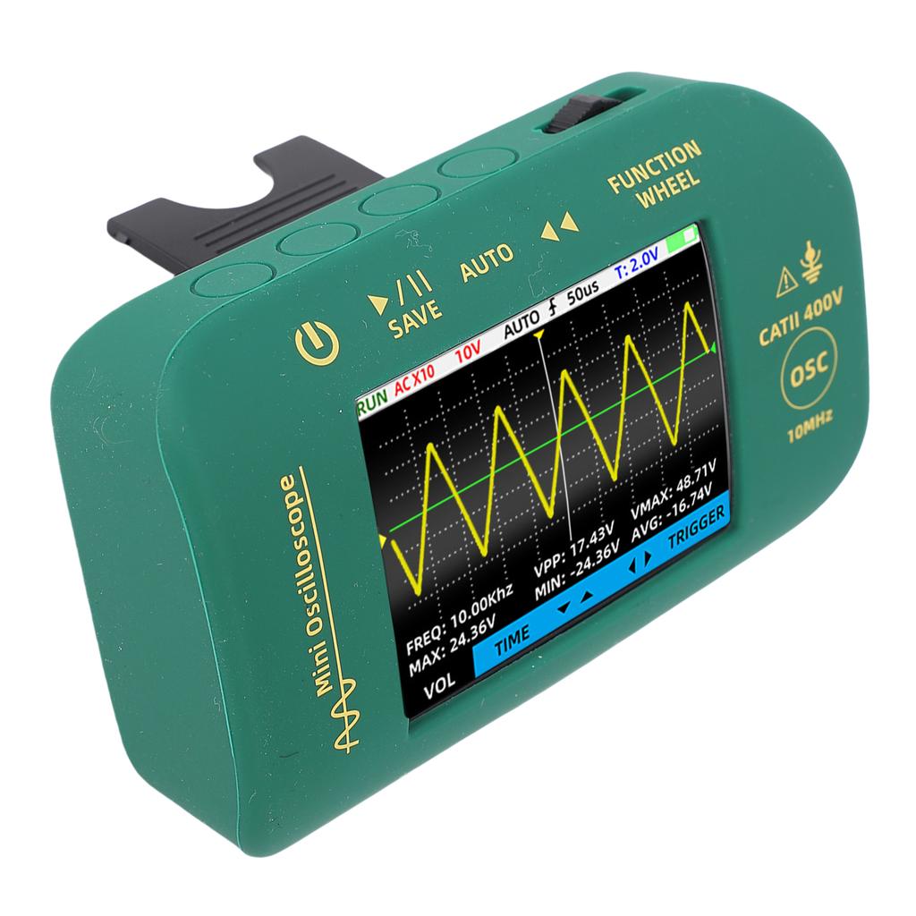 Handheld Digital Oscilloscope 2.8 Inch LCD Screen 10MHz Bandwidth 48MSa S Sampling Rate Portable Oscilloscope