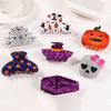 Headwear Funny Halloween Hair Claw Pvc Spider Pumpkin Themed Gripper Hat Shape Geometry Skeleton Shark Clip Women