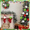 12/24Pcs 6cm Christmas Decoration Fluffy Ball Hanging Ornaments for Halloween Party Xmas Home New Year Gifts Navidad Decor Craft