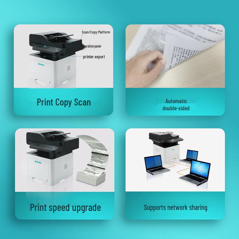 LANXUM A4 Black & White Multifunction Laser Printer GA7340dn CN plug (adapter included)