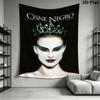 Black swan Wall Tapestry Aesthetic Wall Hanging Printed Fabric Blanket Decorative Tapestries for Bedroom Living Room Home Decor