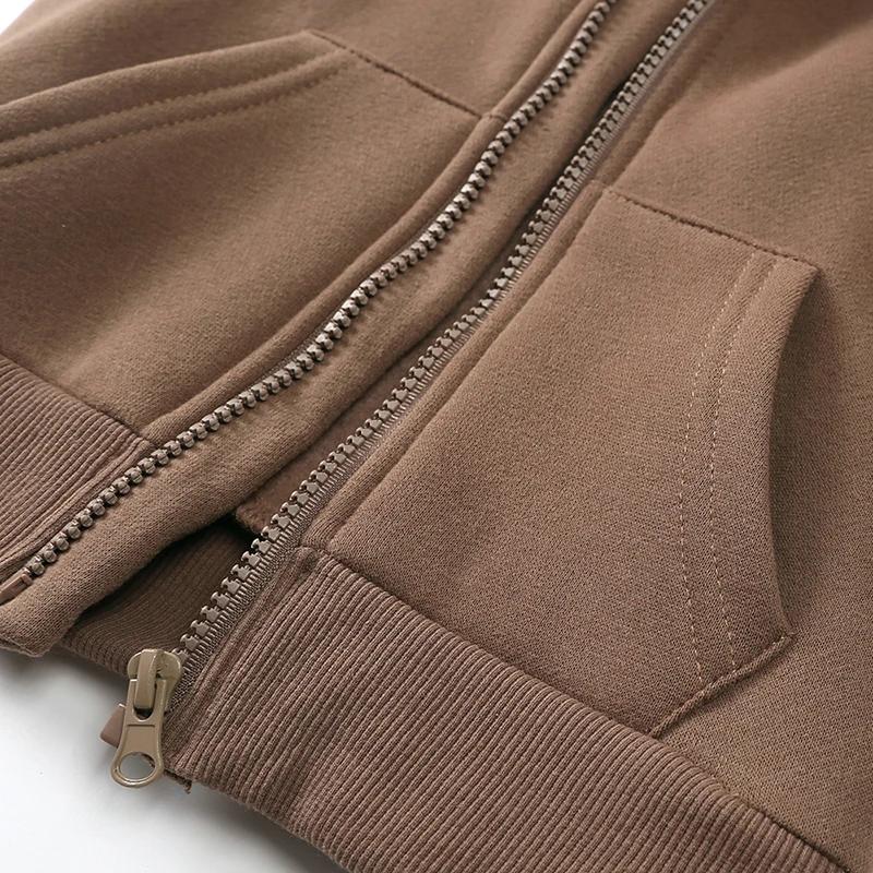 2 Kids Hooded Fleece Sweatshirt Clothes Solid Cotton Thick Outdoor Top Boys Girl Sports Coat Children Korean Casual Jacket