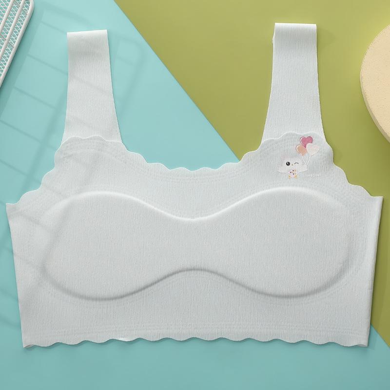 Ice Silk Girls' Training Bra - Junior High Sports Vest for Puberty