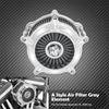 Filtro de Ar de Motocicleta Elemento Cinza Limpador de Ar Cromado Para Harley Touring Electra Road Glide FLHR Sportster XL Dyna Softail FLFB