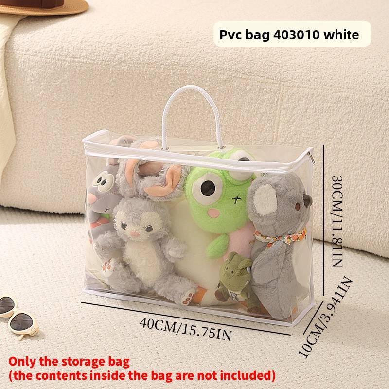 Large Capacity Pvc Storage Bag With Zipper For Bedroom Travel And Clothes Organization