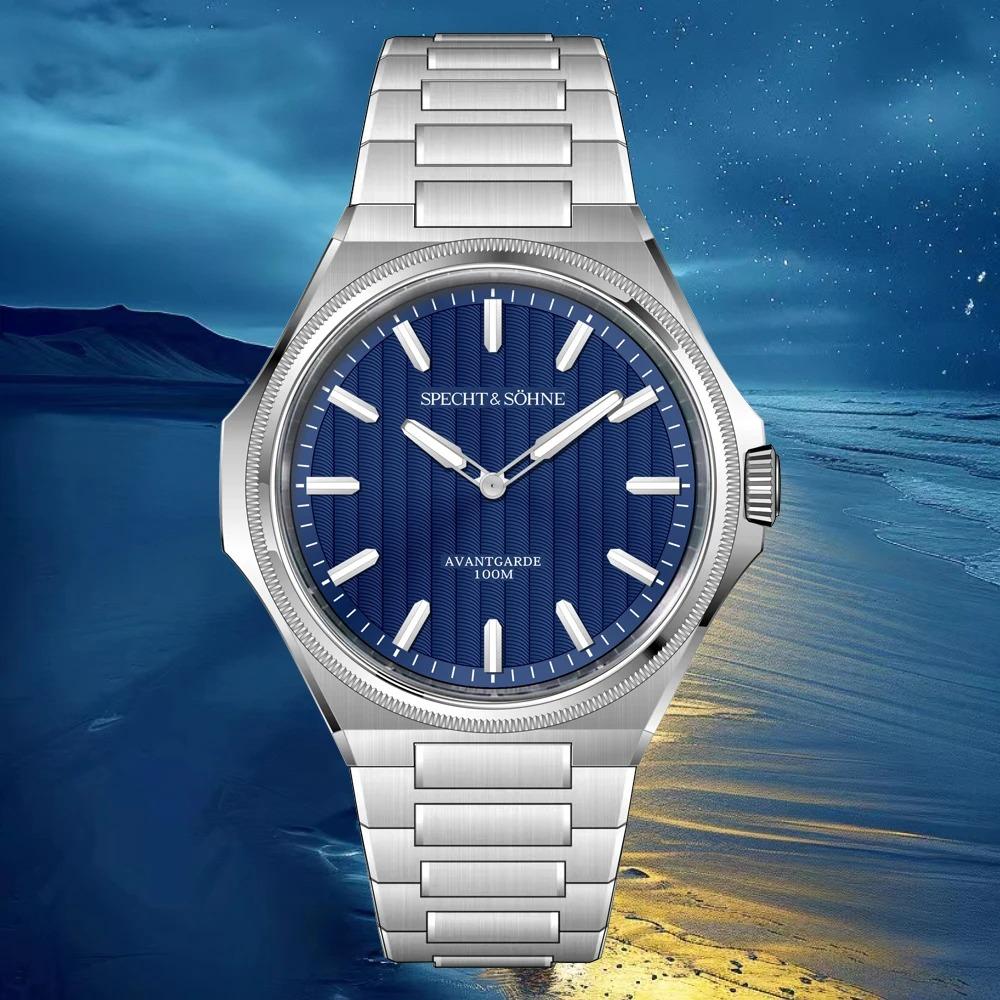 

Dropshipping 2025 Hot Selling Products Wristwatches For Men Specht & Söhne Ultrathin Blue Male Sports Watches 100M Waterproof чорний