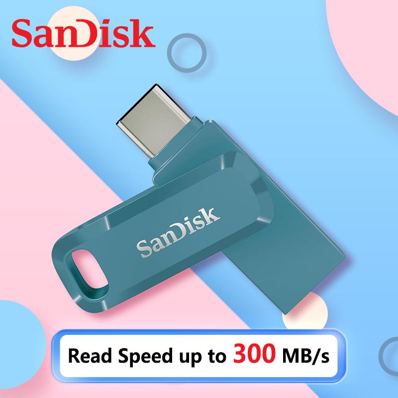 SanDisk 128GB otg usb type c Flash Drive 64GB 256GB 512GB Ultra Dual GO OTG Pen Drive original sandisk usb Memory Stick U Disk for Type C phone Laptop